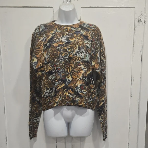 KENZO FLYING TIGER WOOL BLEND SWEATER SIZE LARGE.   #7358 - Picture 2 of 12
